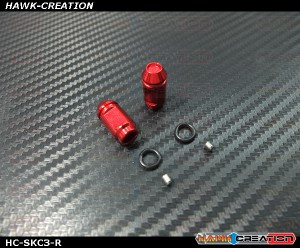 Hawk TX Switch Knobs Cap Red Short V3 (2pcs, Fit All Brand TX) 